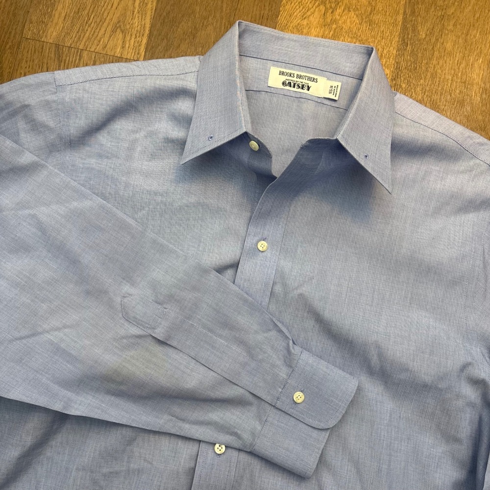 Brooks Brothers The Great Gatsby Mens Blue Menswear Button Down Dress Shirt